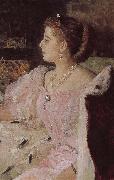 Ilia Efimovich Repin Card Lavina portrait oil painting